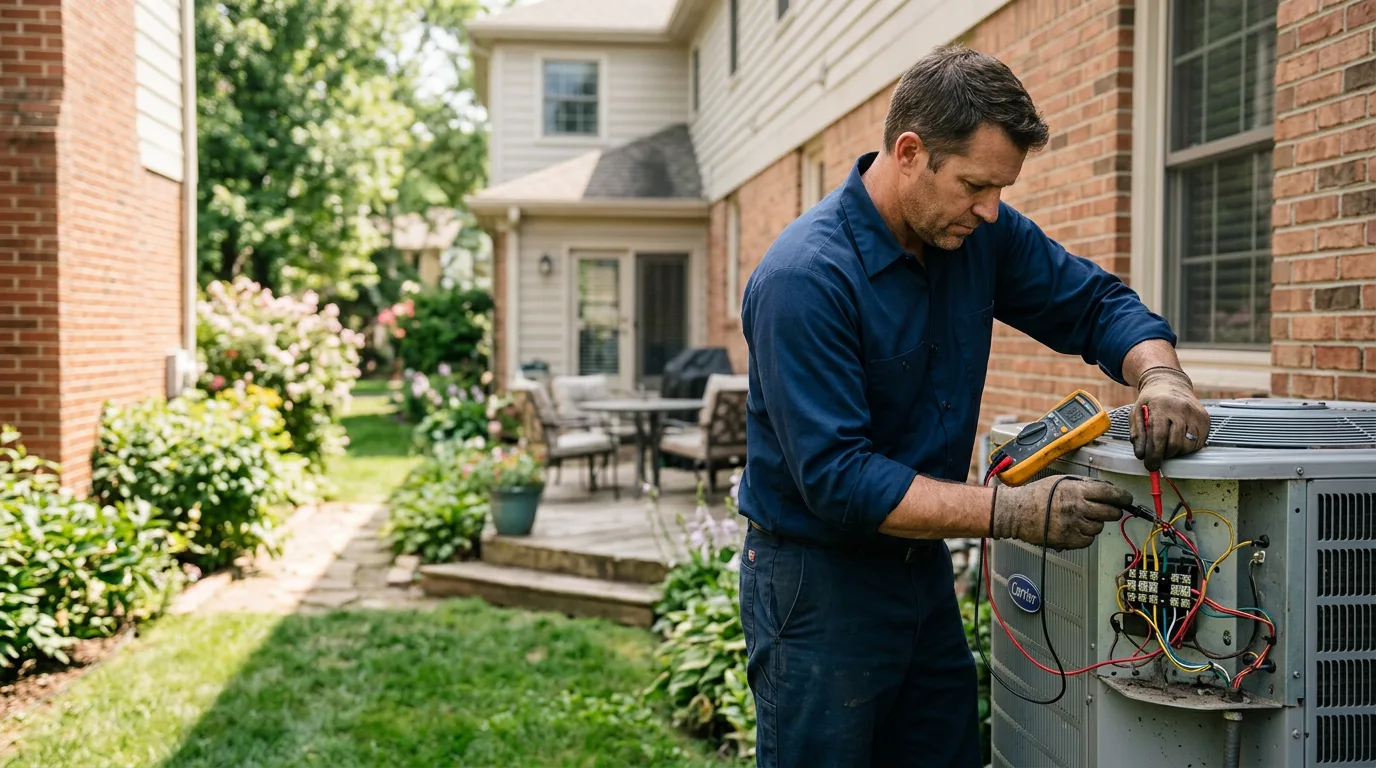 HVAC technician working near Creston, IL